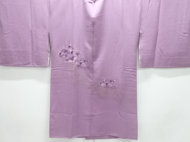 松竹梅模様刺繍ロング絵羽道行コート